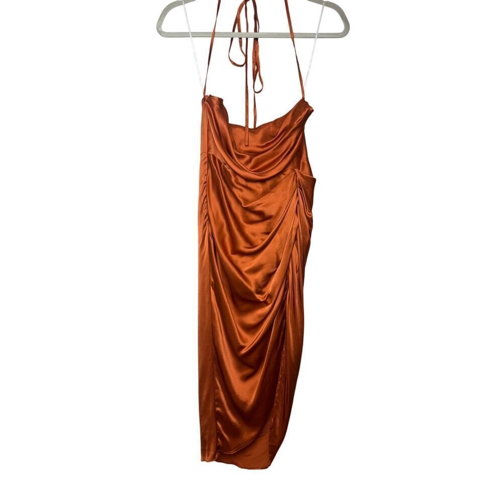Amanda Uprichard Silk Jasalina Dress in Ginger Sz. S - Picture 3 of 6